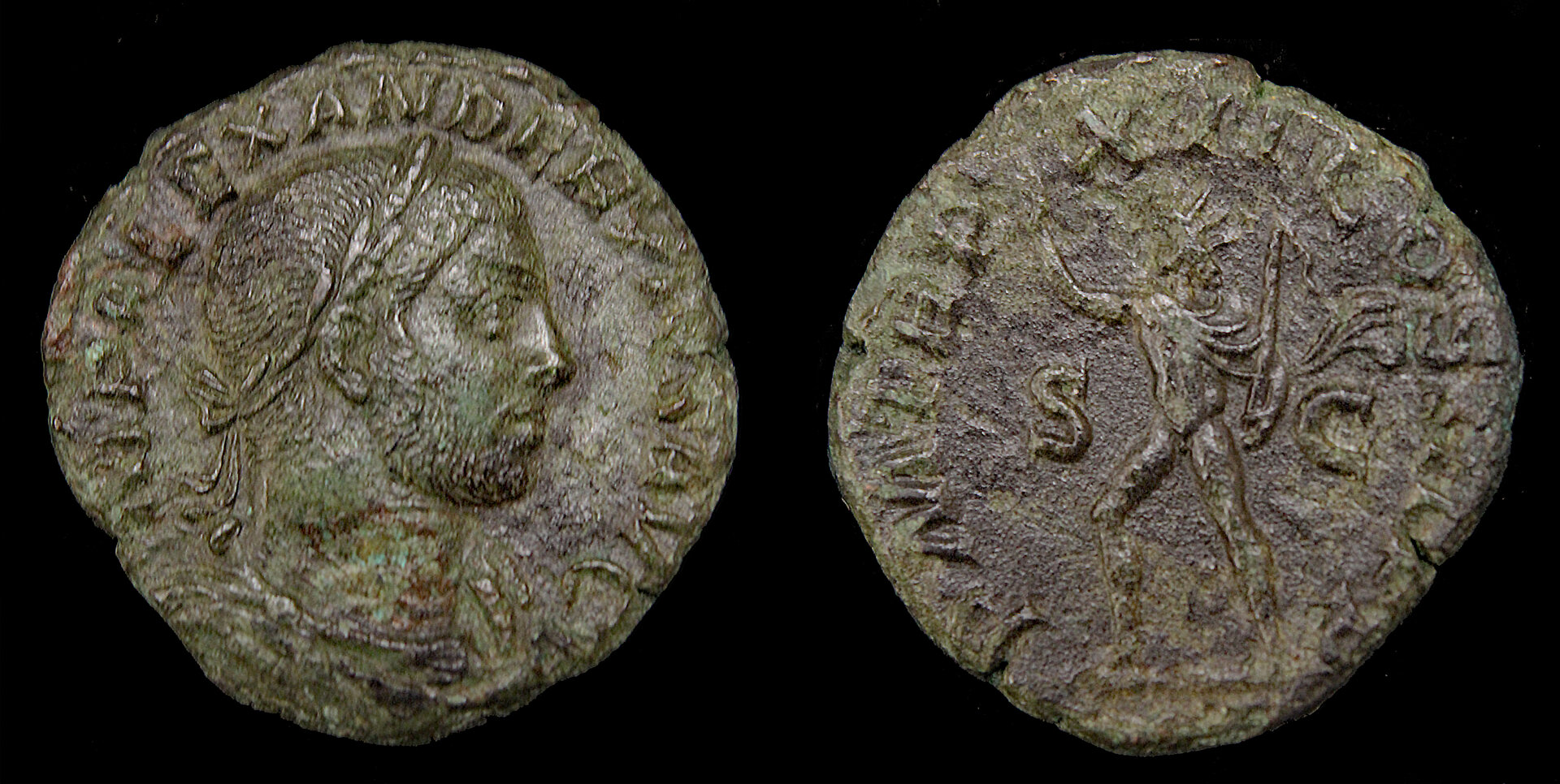 D-Camera Severus Alexander sestertius c 233ad rome sol left RIC535 16.31g 9-6-21.jpg