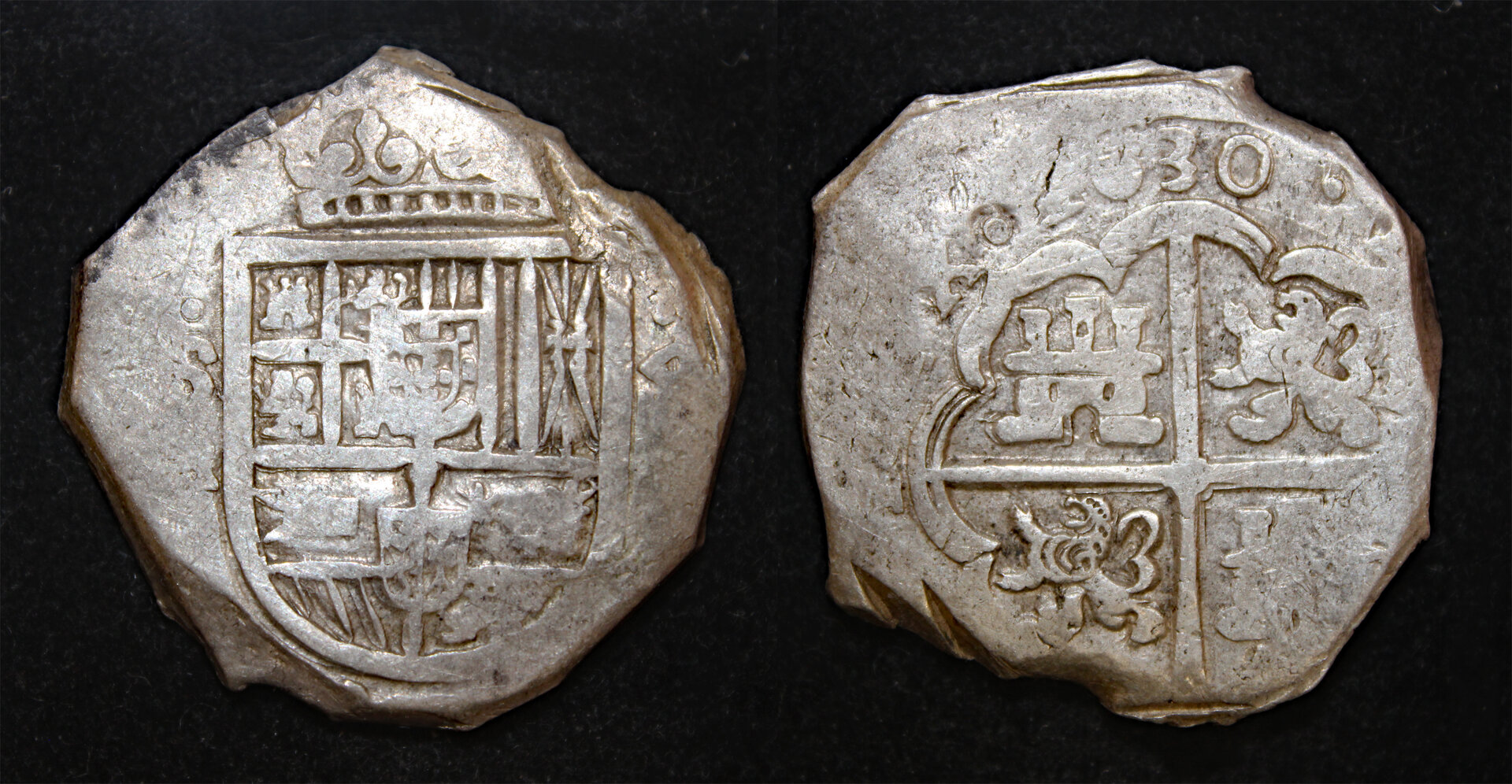 D-Camera Spain 8 reales Philip IV  Seville 1630 R KM 80 27.1 g 6-21-25.jpg