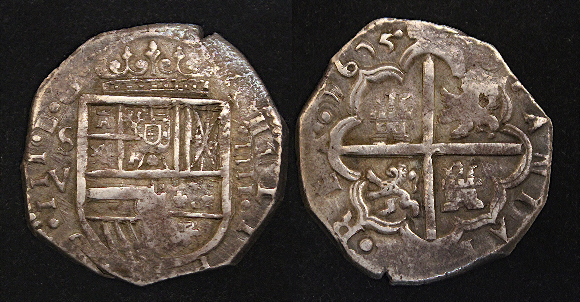 D-Camera Spain Seville 4 reales Philip III 1615 V  KM 36.32 13.60 grams.jpg