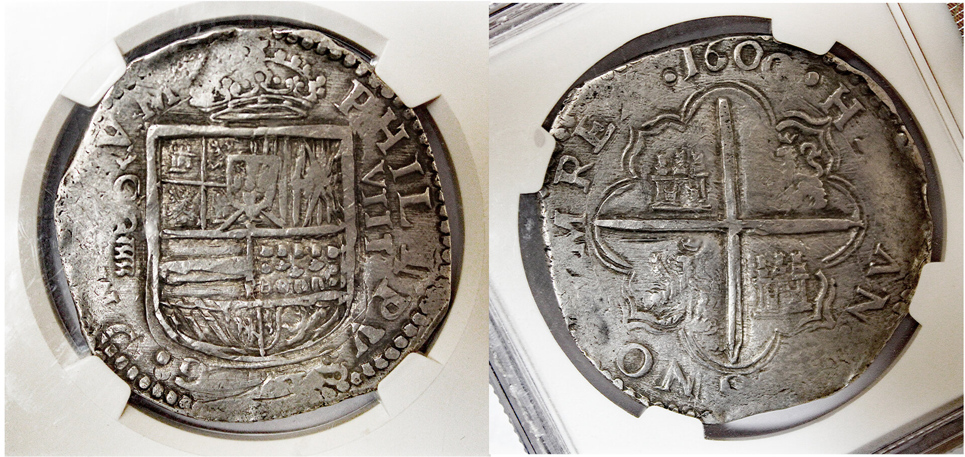 D-Camera Spain, Valladolid, 8reales, 1600 oD.  Cal. 201 type 'OMNIVM' very rare 5-16-25.jpg