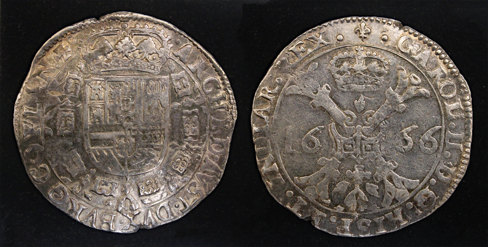 D-Camera Spanish Netherlands Charles II AR patagon 1666 Burges Delm 344 28.17c 3-1-25.jpg