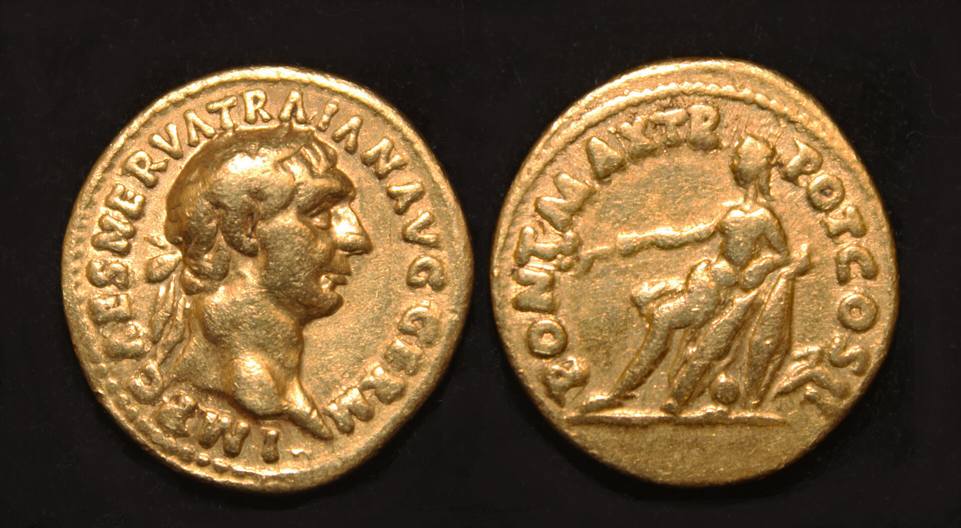 D-Camera Trajan AV aureus 98 AD Rome RIC15 Sear 3101 7.24 grams; 18 mm 2-8-25.jpg