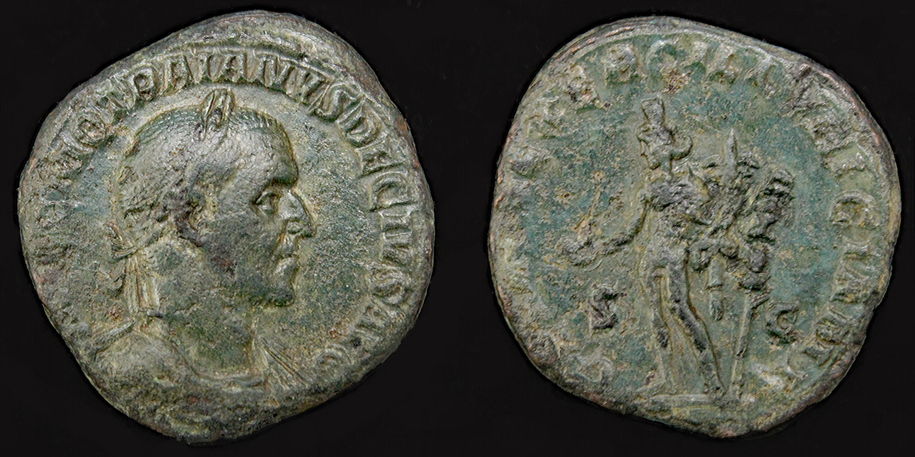 D-Camera Trajan Decius Sestertius Rome 249-251AD GENIVS rev 20.01g  RIC IV 117a eBay 3-9-22.jpg