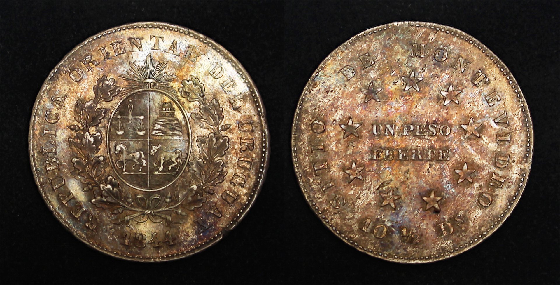 D-Camera Uruguay 1844 peso Montevideo siege issue, coin alignment KM 5 26.53 grams 5-31-23.jpg