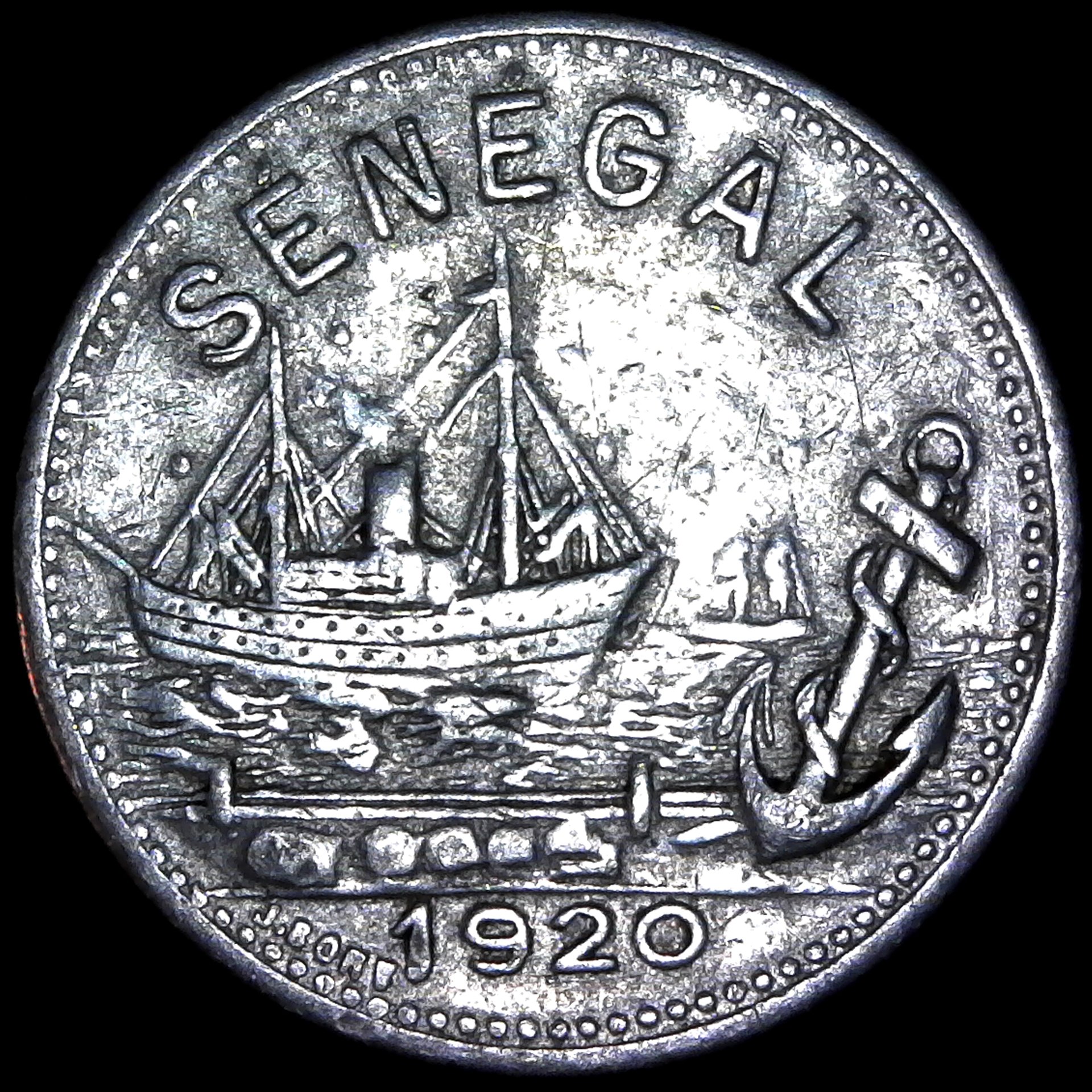 Dakar Senegal 25 centimes 1920 obv.jpg