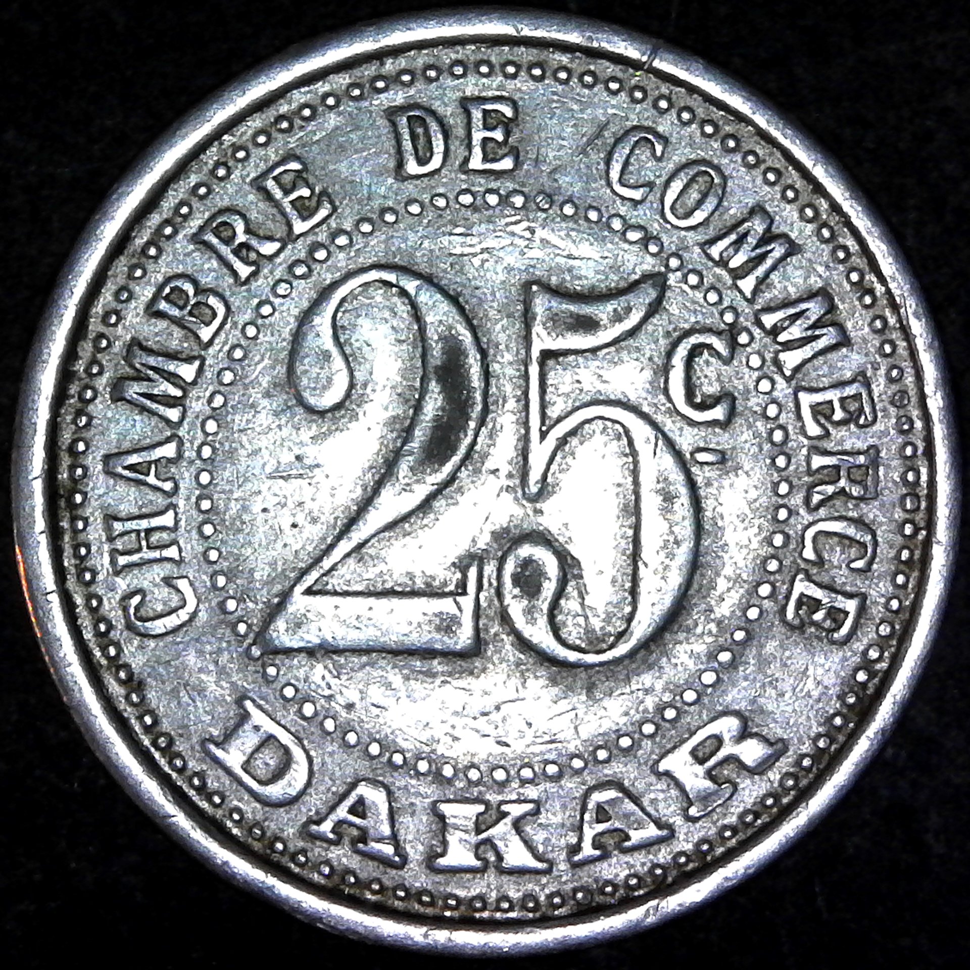 Dakar Senegal 25 centimes 1920 rev.jpg