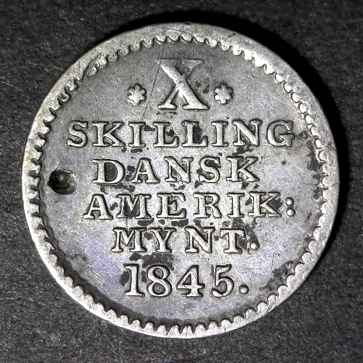 Danish West Indies 10 Skilling 1845 obv.jpg
