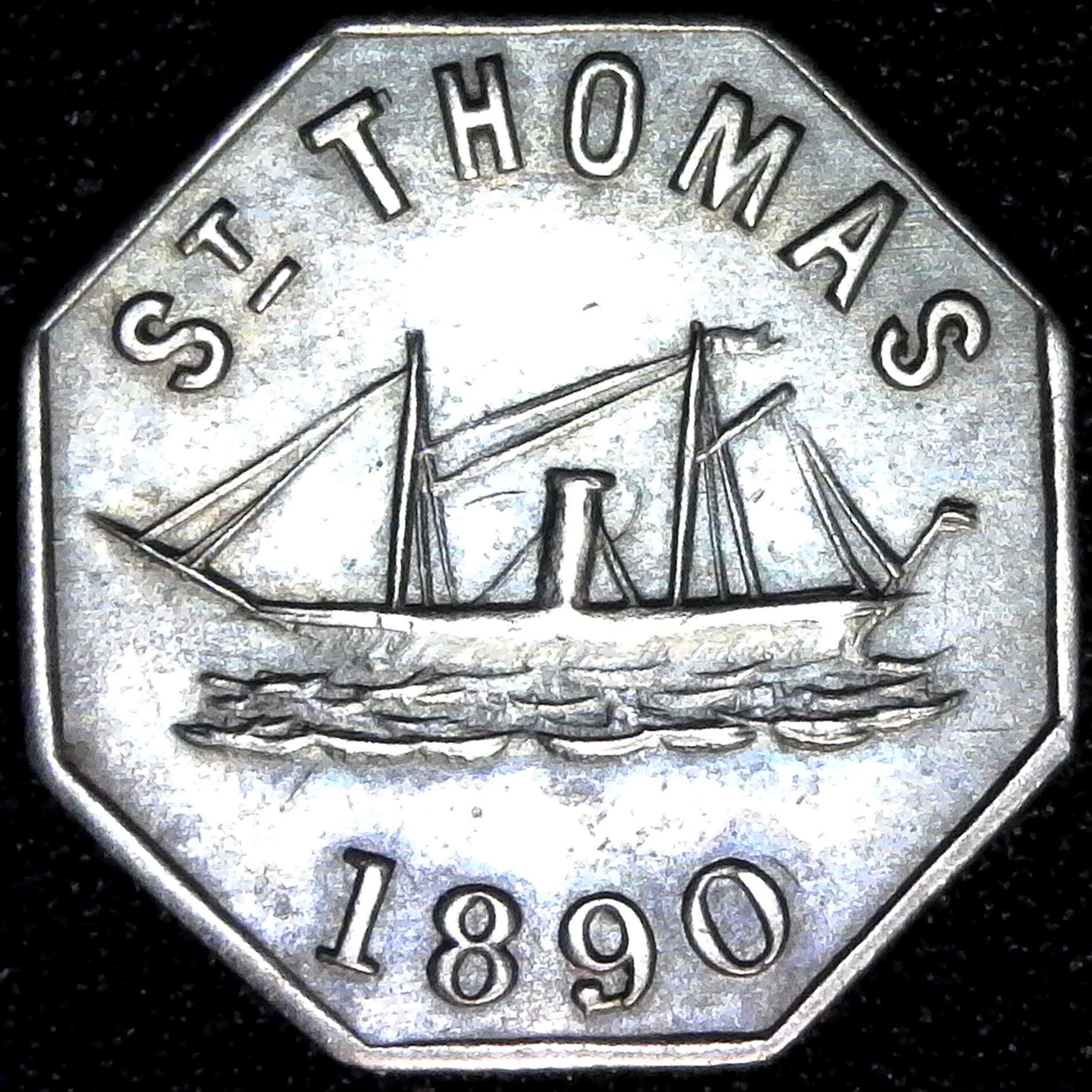 Danish West Indies 2 Cent Token Russell Bro's,  St. Thomas 1890 obv A.jpg