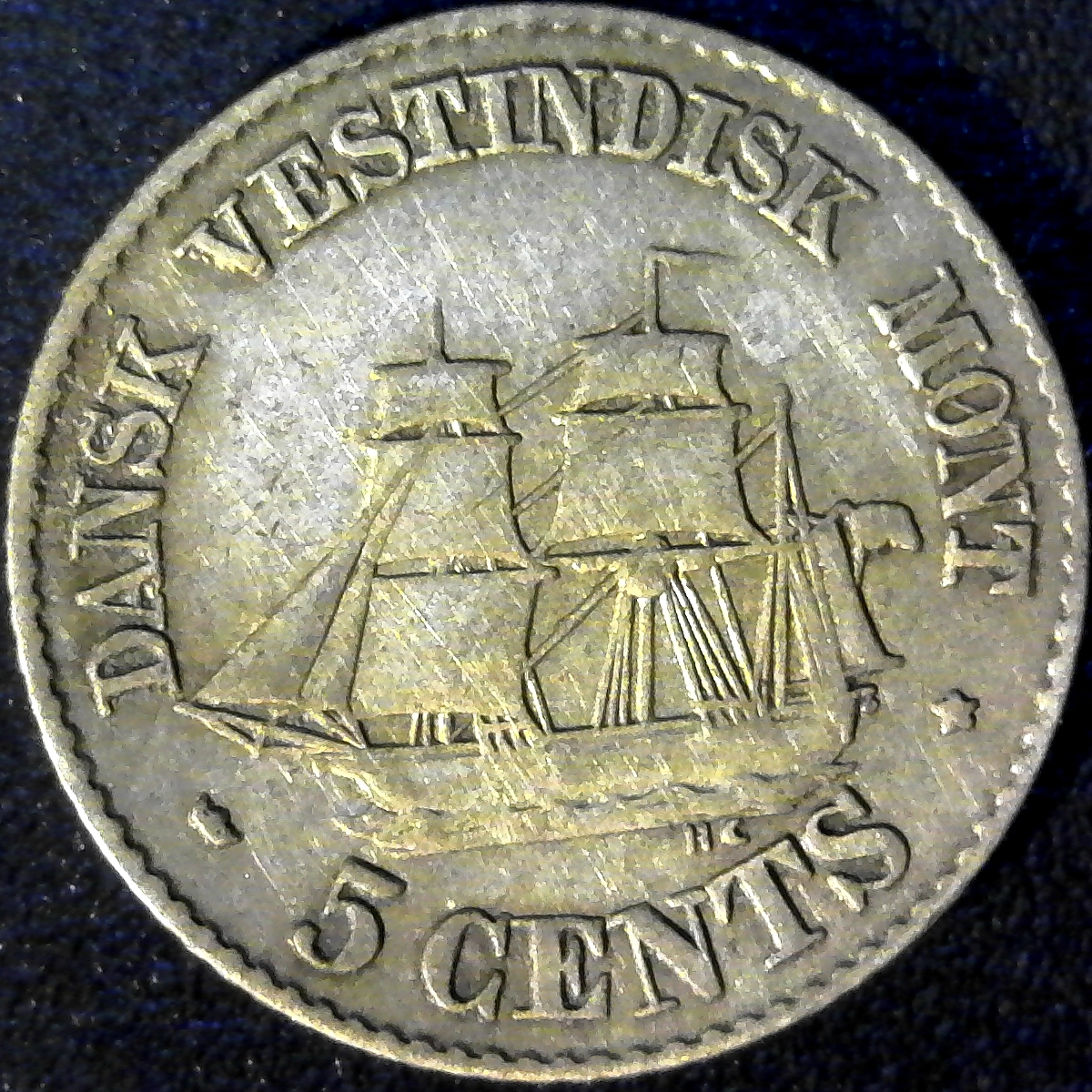 Danish West Indies 5 Cent 1859 obverse.jpg