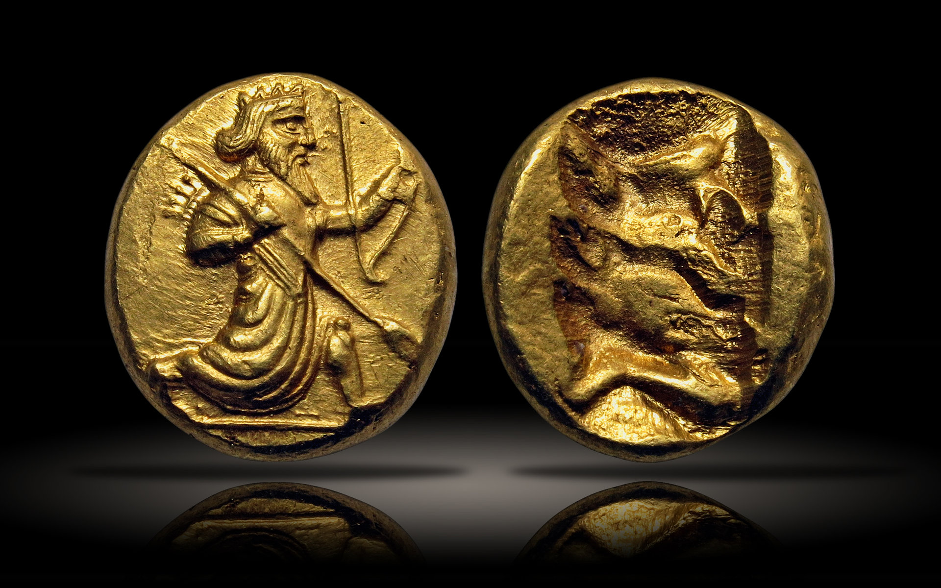 Держава золото монеты цена. Царь Дарий 1 Золотая монета Дарик. Монеты древней Персии. Персидский Дарик монета.