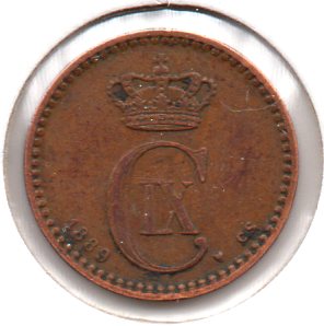 Denmark - 1 Øre - 1889 CS - KM #792.1 - Obv.jpg