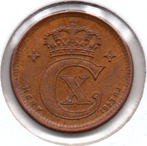 Denmark - 1 Øre - 1923 HCNGJ - KM #812.2 - Obv.jpg