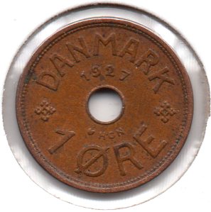 Denmark - 1 Øre - 1927 HCNGJ - KM #826.1 - Rev.jpg