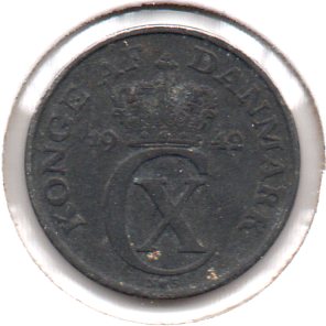 Denmark - 1 Øre - 1942 NS - KM #832 - Obv.jpg