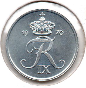 Denmark - 1 Øre - 1970 CS - KM #839.2 - Obv.jpg