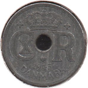 Denmark - 10 Øre - 1945 NGJ - KM #822.2a - Obv.jpg