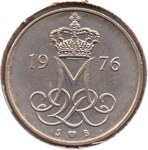 Denmark - 10 Øre - 1976 SB - KM #860.1 - Obv.jpg