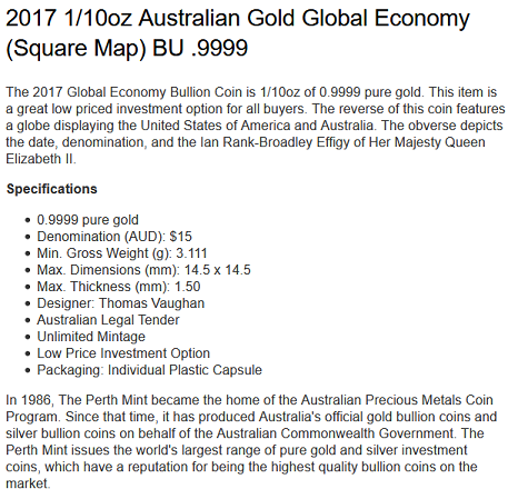 DESCRIPTION 2017 one-tenth oz GOLD Australia Global Economy Square Map Coin REDUCED 75%.png