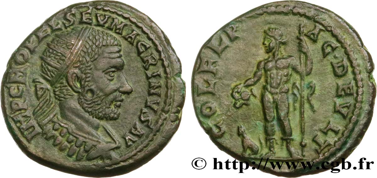 Deultum, Thrace - Macrinus cuirassed Dionysos standing ACBP 5343 var - cgbfr pic.jpg