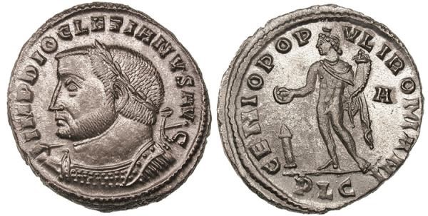 Diocletian AD 301-303, RIC 115a Lyon Mint.jpg
