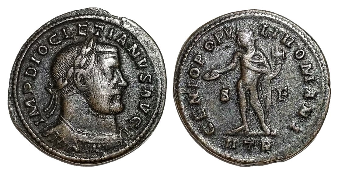 Diocletian GENIO POPVLI ROMANI follis Trier.jpg
