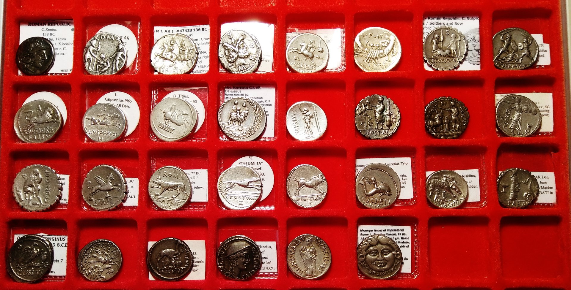 DML 30 Roman Repub. coins in tray, 8.20.20 (2).jpg