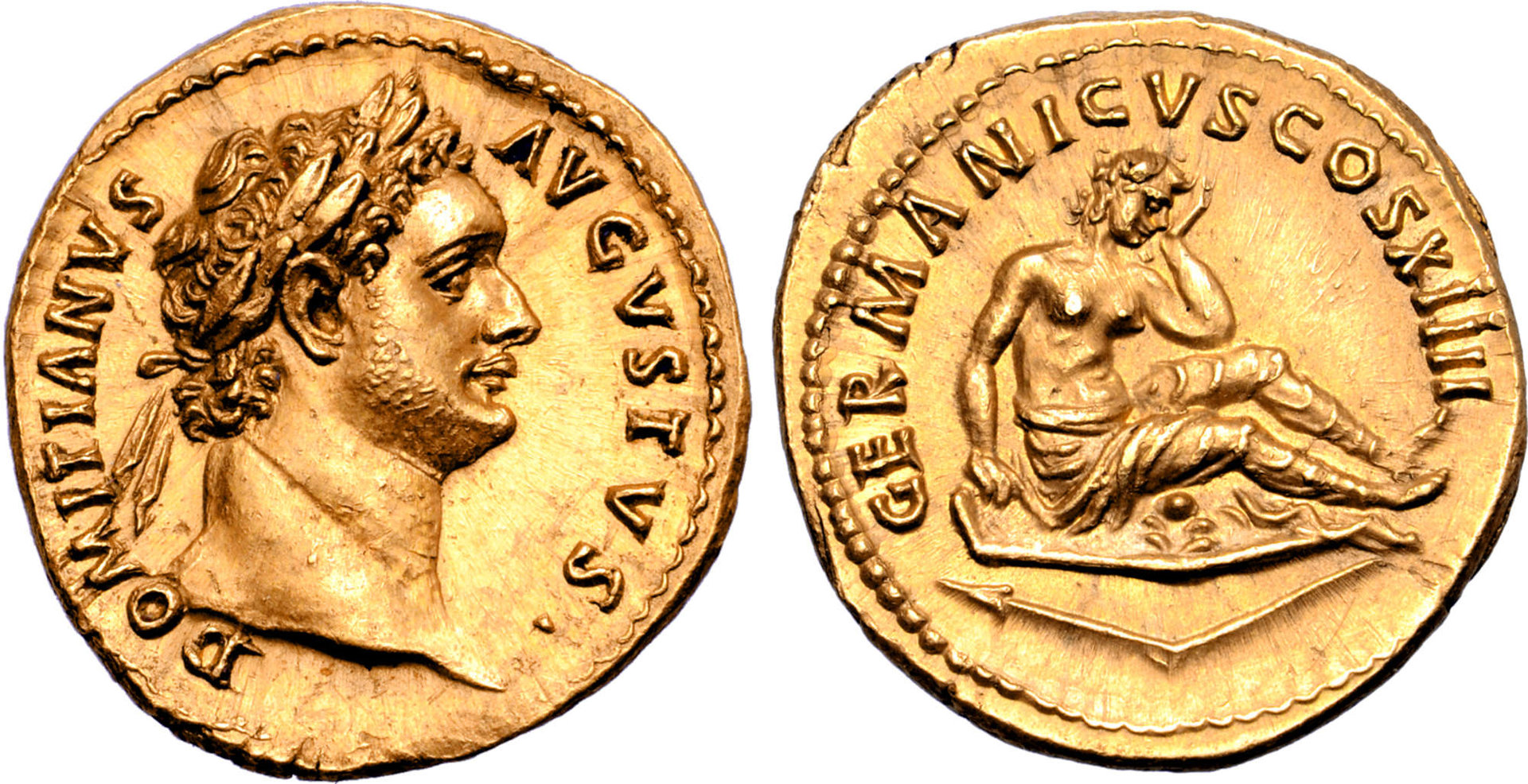 Domitian Aureus, Rome, AD 88-89 AD.jpg