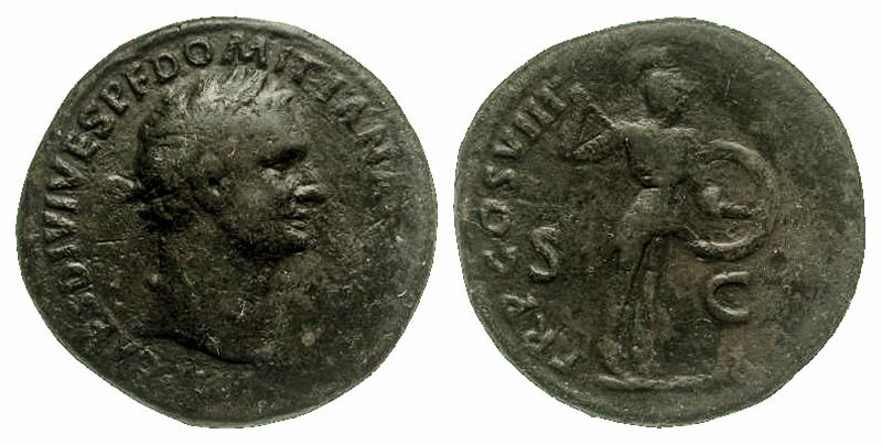 Domitian sestertius romwe with Minerva.jpg