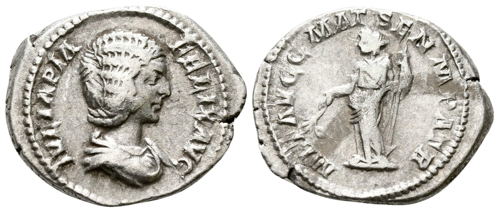 Domna MAT AVGG MAT SEN M PATR standing denarius.jpg