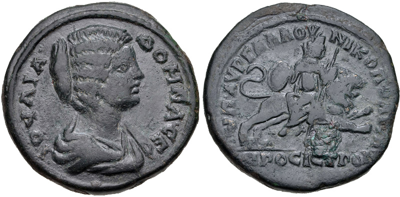 Domna Nicopolis Cybele on lion CNG.jpg