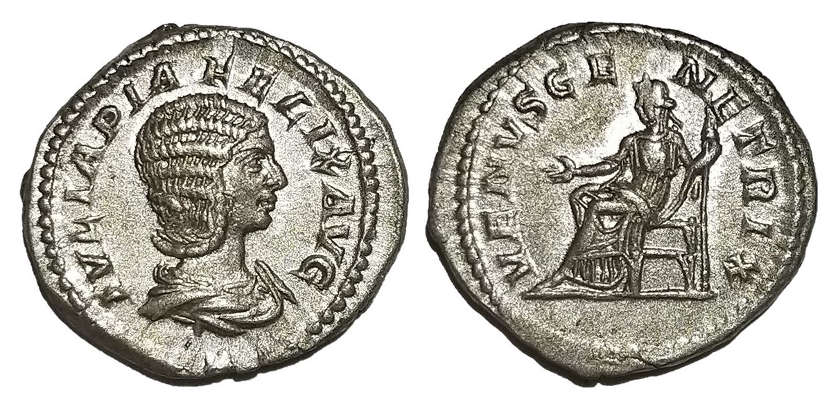 Domna VENVS GENETRIX denarius no cupid.jpg