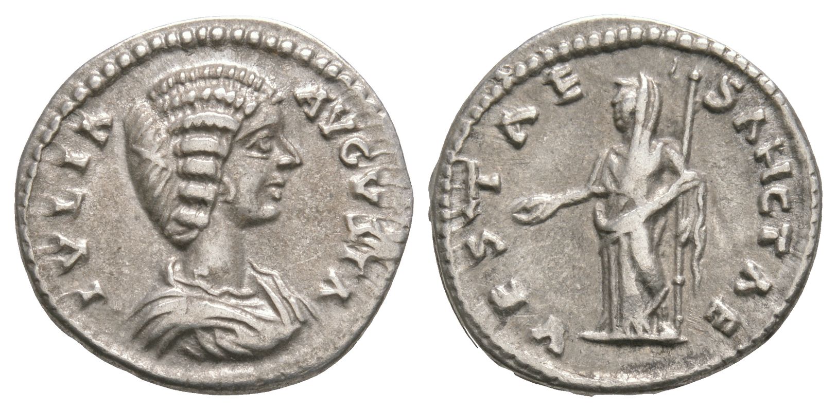 Domna VESTAE SANCTAE standing denarius Laodicea.jpg