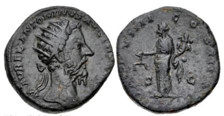 eAuction 395. Marcus Aurelius. AD ....21 g, 11h). Rome mint. Struck AD 178..jpg