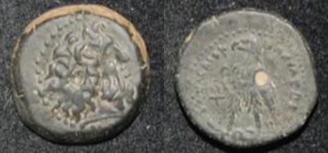 Egypt Ptolemy III 245-222 BC AE 12mm 2.0g Chalkous Zeus-Ammon Eagle Tbolt SV 840 Righetti Col.jpg