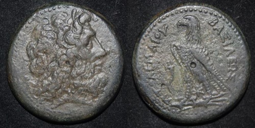 Egypt Ptolemy III 245-222 BC AE 34mm 31g HemiDrachm Zeus-Ammon Eagle Tbolt SV 965 O-R.jpg