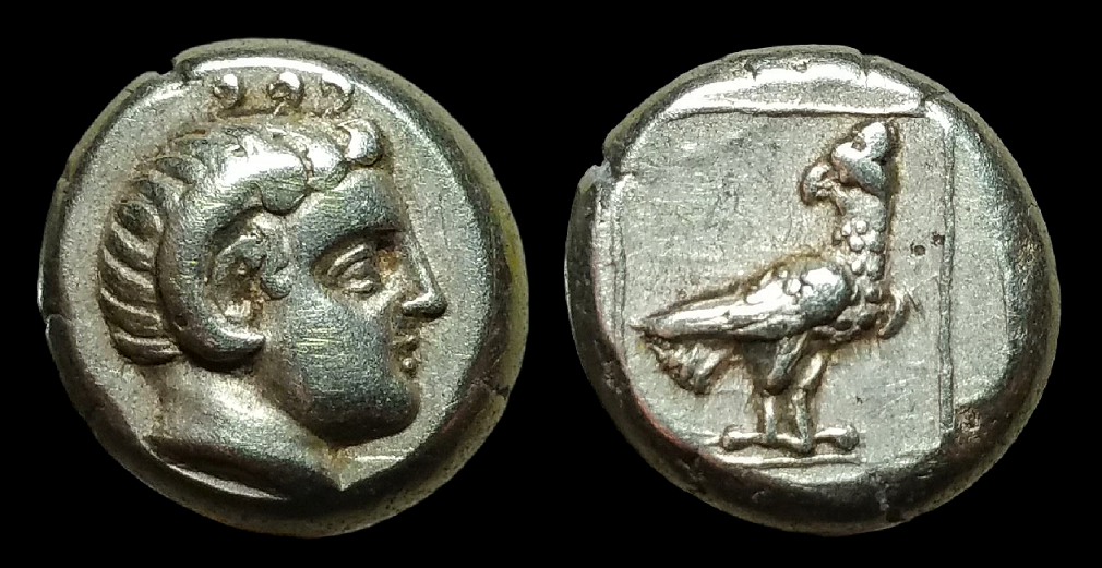El Hekte Lesbos, Mytilene, Apollo Karneios 377-326 BC.png