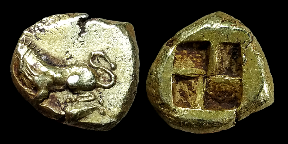 EL Hekte Mysia, Kyzikos Lion 500-450 BC.png