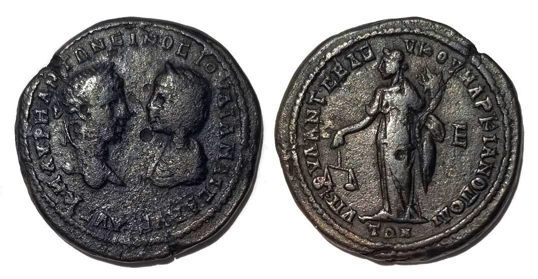 Elagabalus and Maesa Marcianopolis Dikaiosyne.jpg