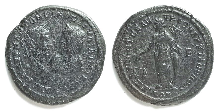 Elagabalus and Maesa Marcianopolis Dikaiosyne.jpg