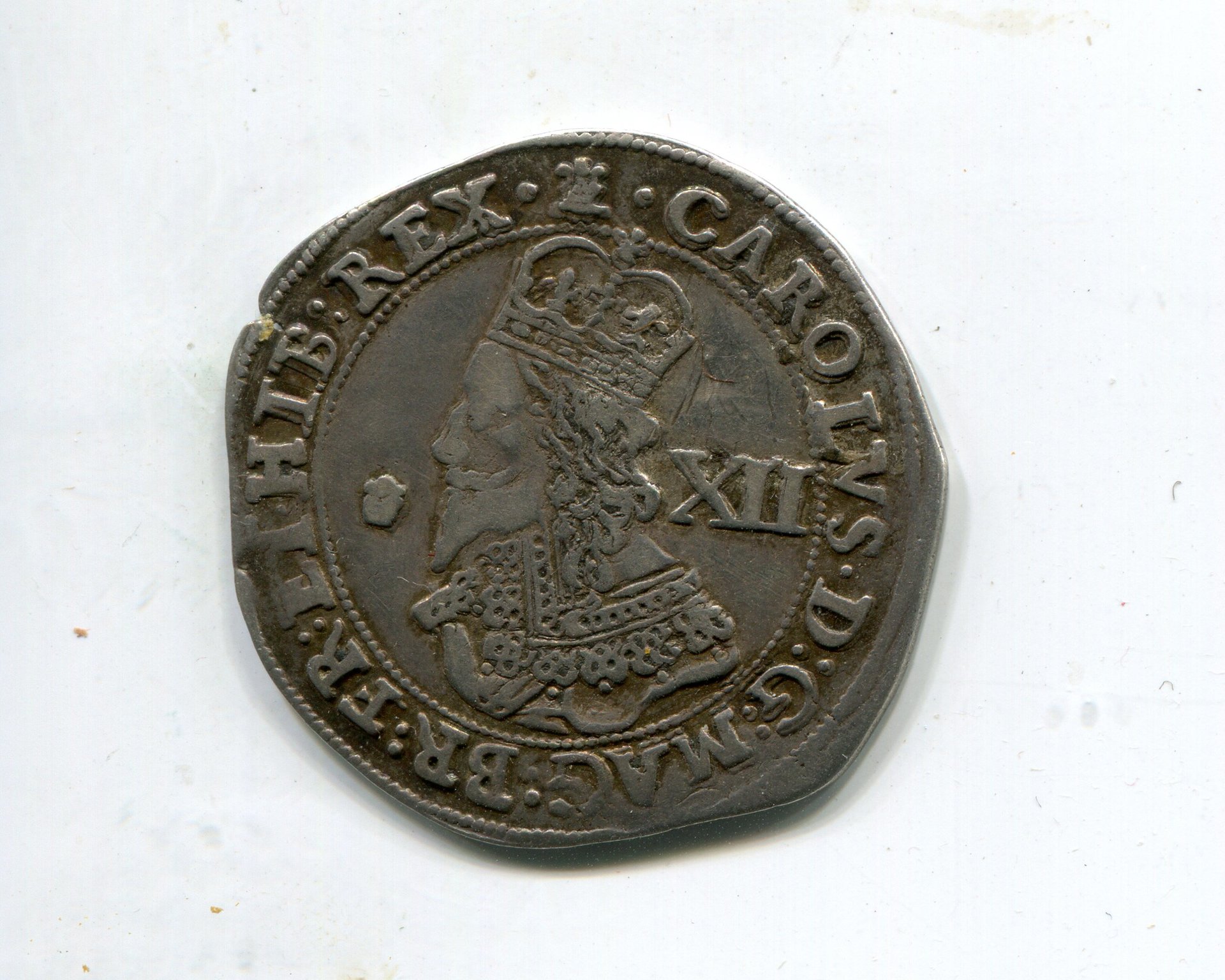 England Chas I Shilling 1645 A mm Ashby LD obv 197.jpg
