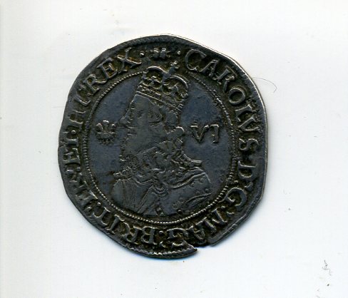 England Chas I Sixpence 1643 Oxford Sp2981v obv 505.jpg