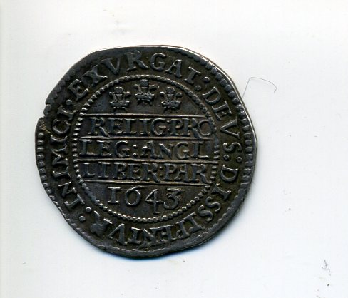 England Chas I Sixpence 1643 Oxford Sp2981v rev 507.jpg