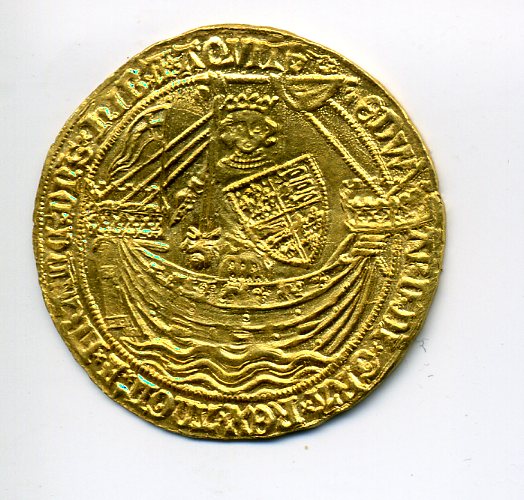 England Ed III Post-treaty Noble nd 1369-77 Calais obv 583.jpg
