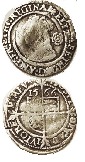 England Elizabeth I AR 3 Pence 1566 Her bust l rose shield 19 mm G.JPG