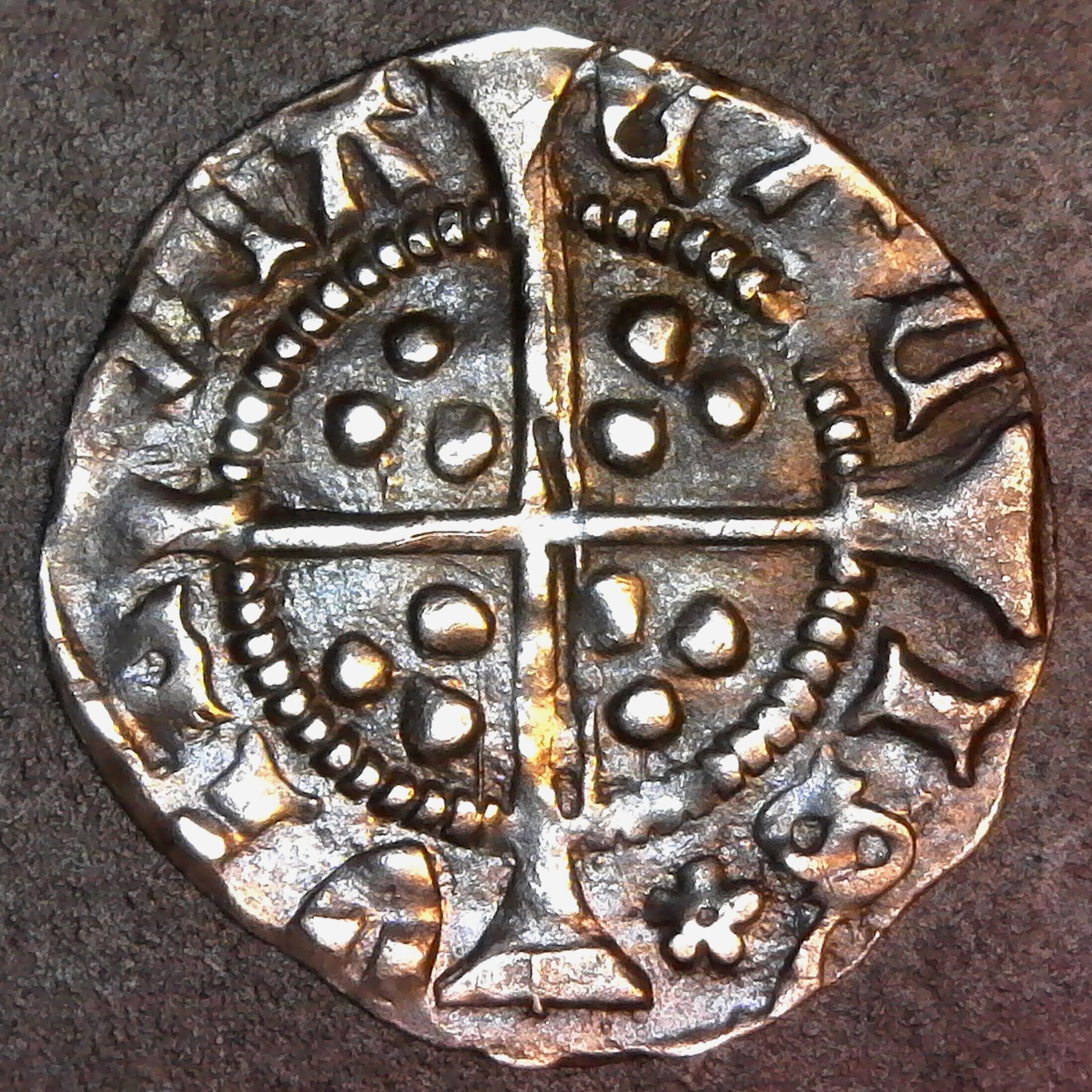England Great Britain Henry VI 1430-1 Calais Cross Patonce Silver Half Penny rev.jpg