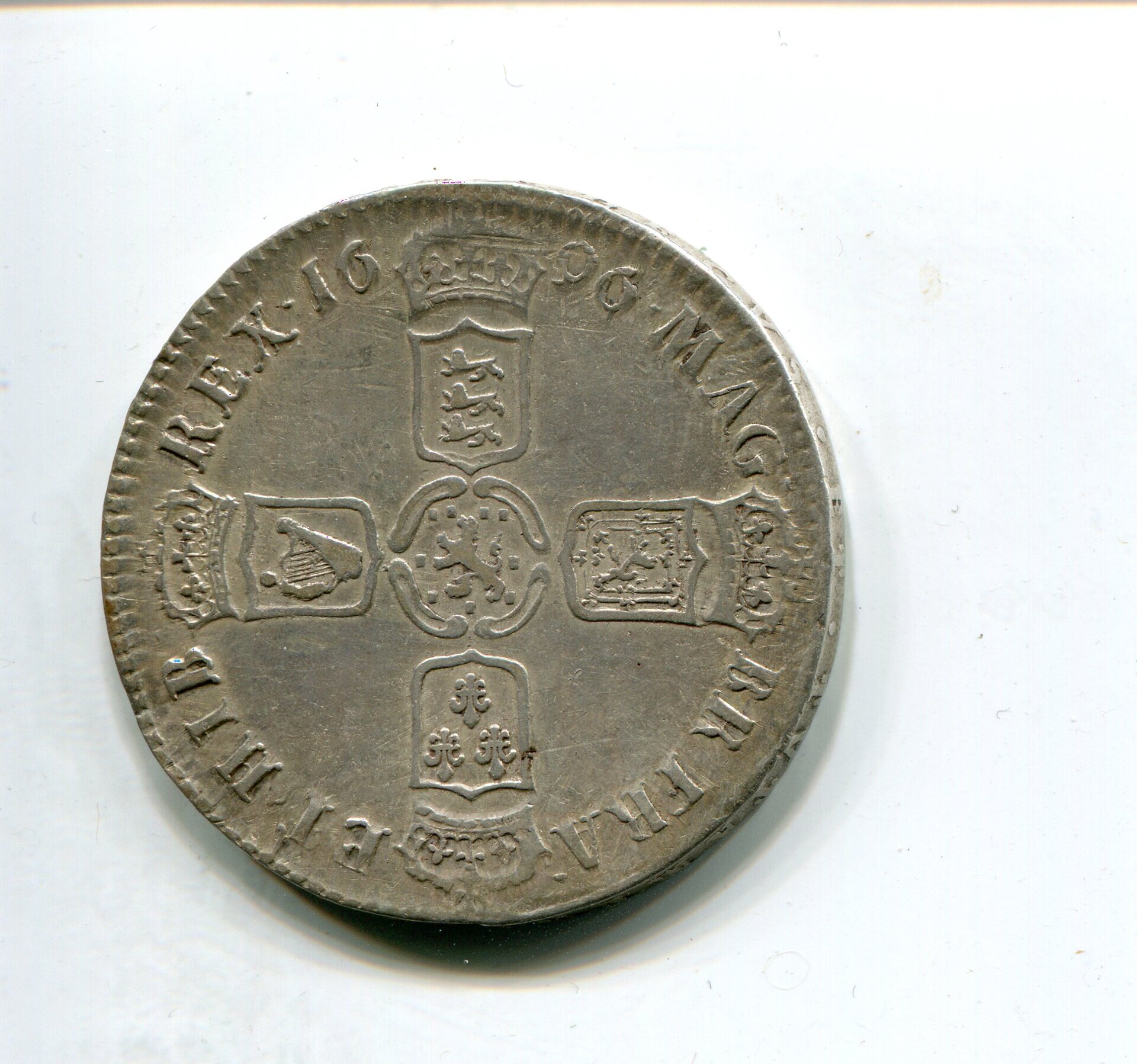 England William III Halfcrown smaller shlds 1696 LD rev 332.jpg