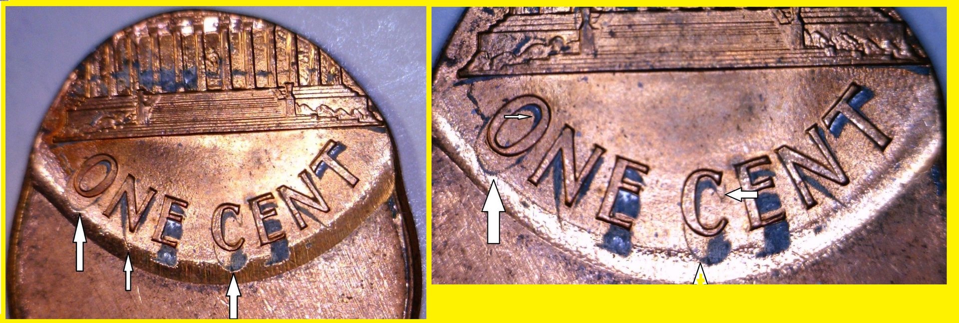 ERROR Looks Double Struck Off Center Lincoln Cent Ch-Bu O-C #ZZ.jpg
