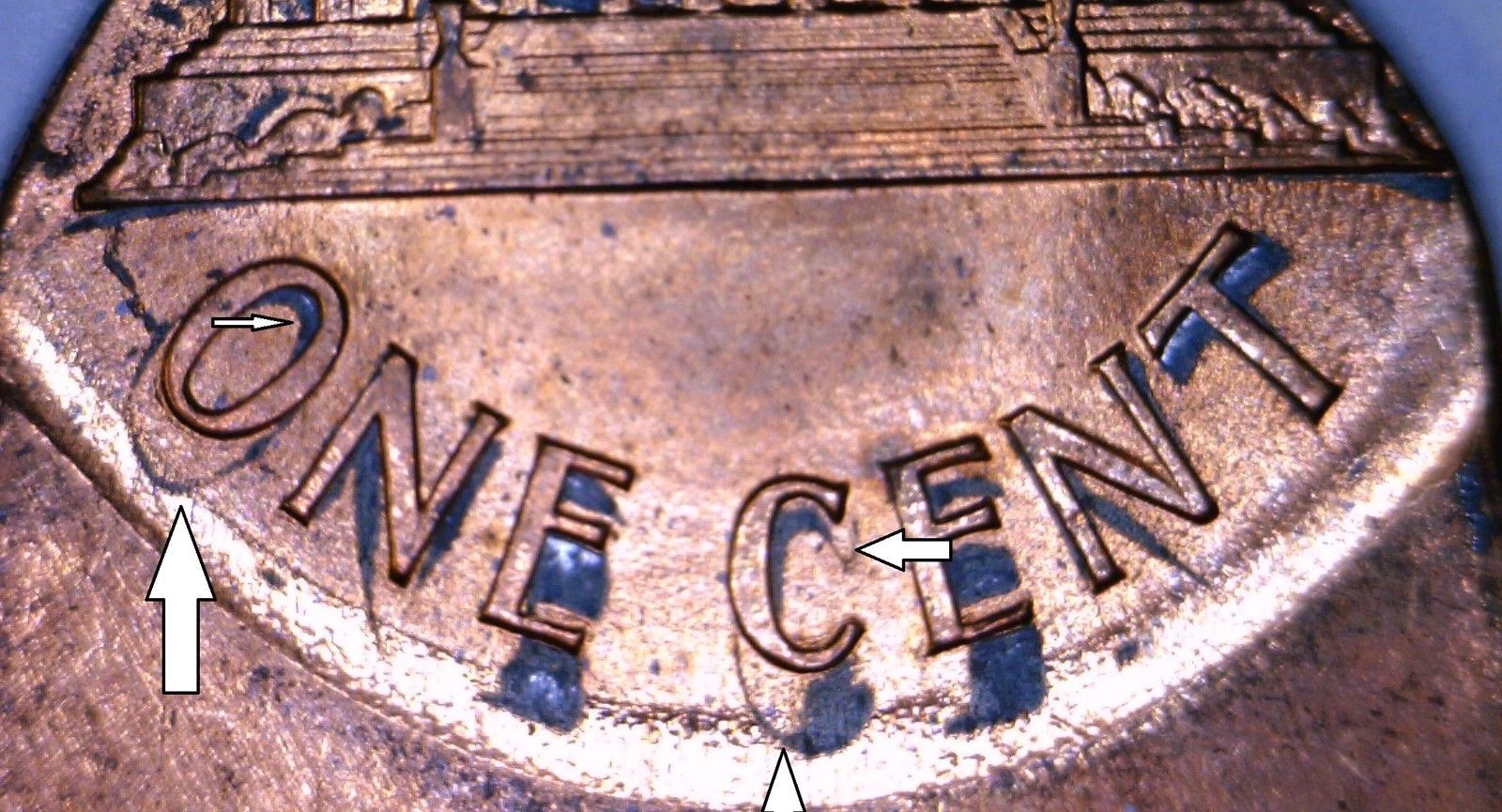 ERROR Looks Double Struck Off Center Lincoln Cent Ch-Bu O-C #ZZ.jpg