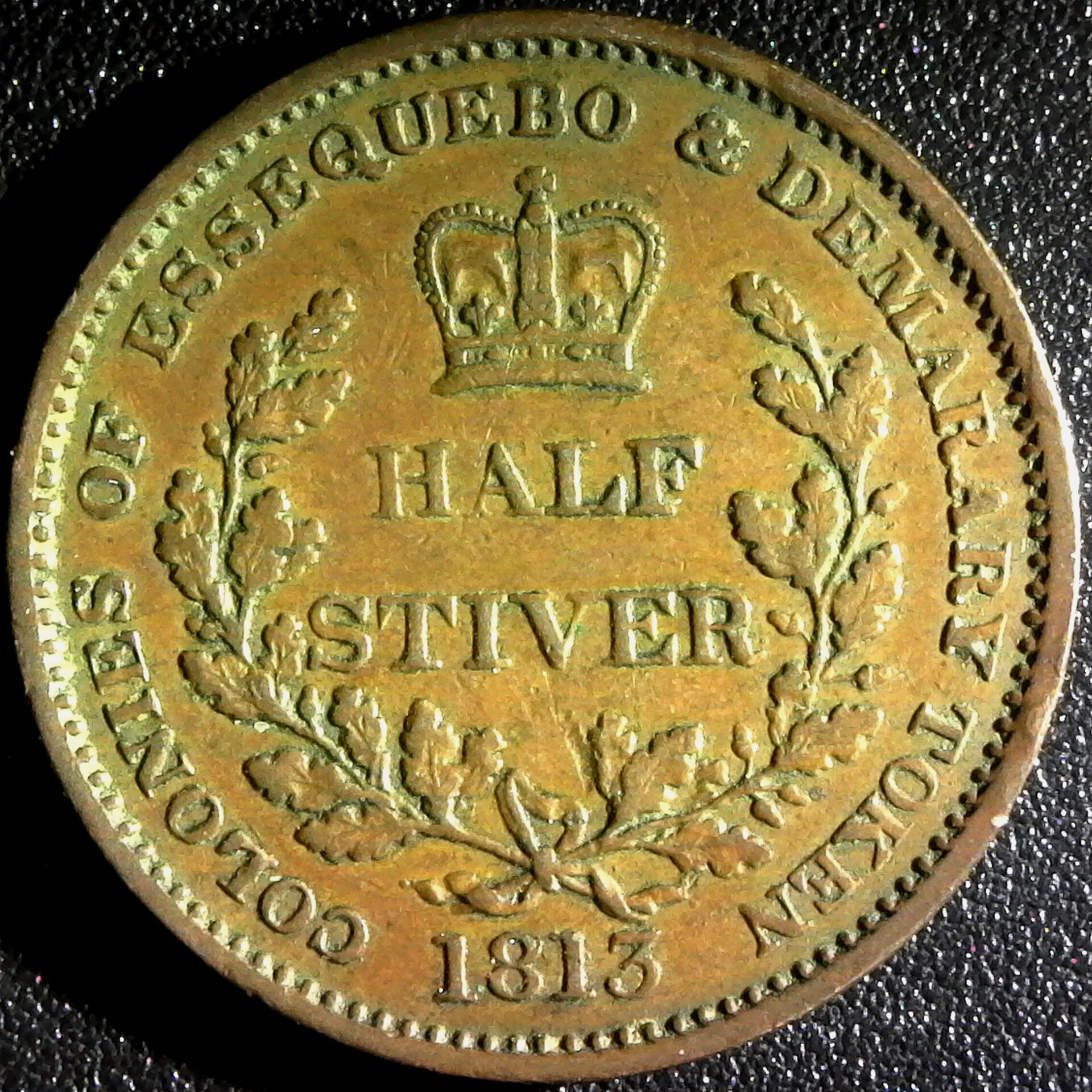 Essequebo & Demarary Half Stiver 1813 KM 9  reverse.jpg