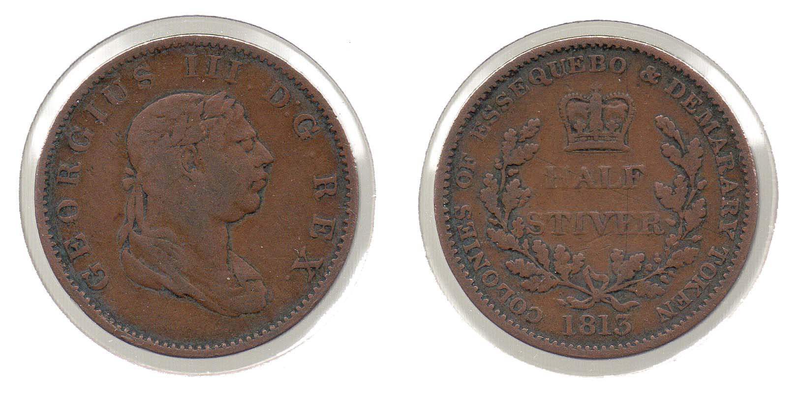 Essequibo and Demerary - Half Stiver - 1813.jpg